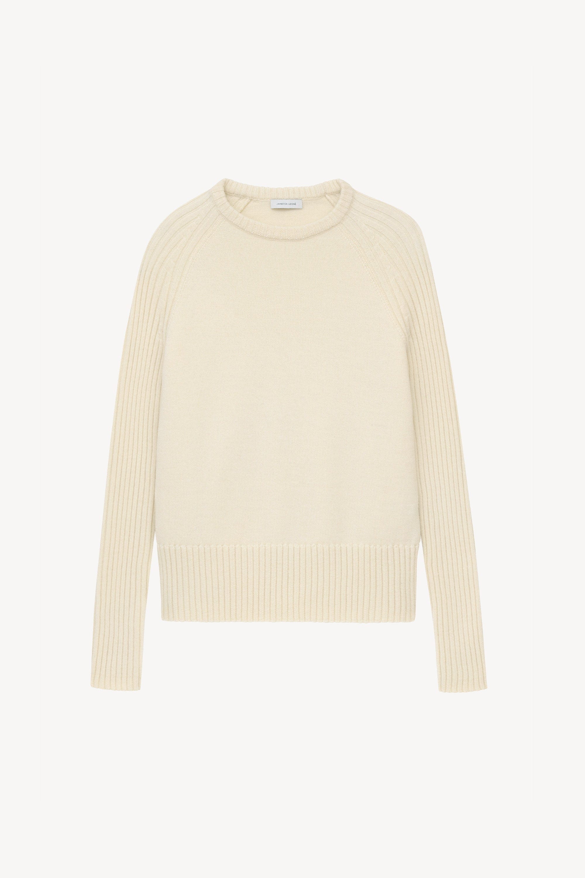 NA-KD structured knit sweater in beige