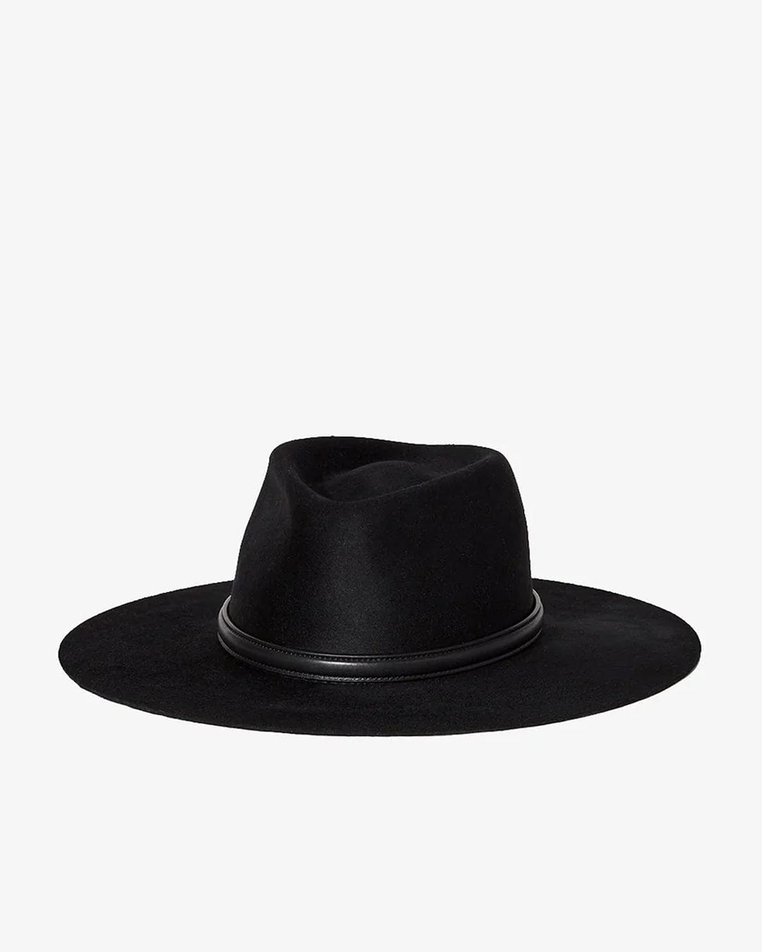 Janessa Leone, Vera, black wool fedora Janessa Leone | Accessories | Janessa Leone Vera Black Wool  main image 3