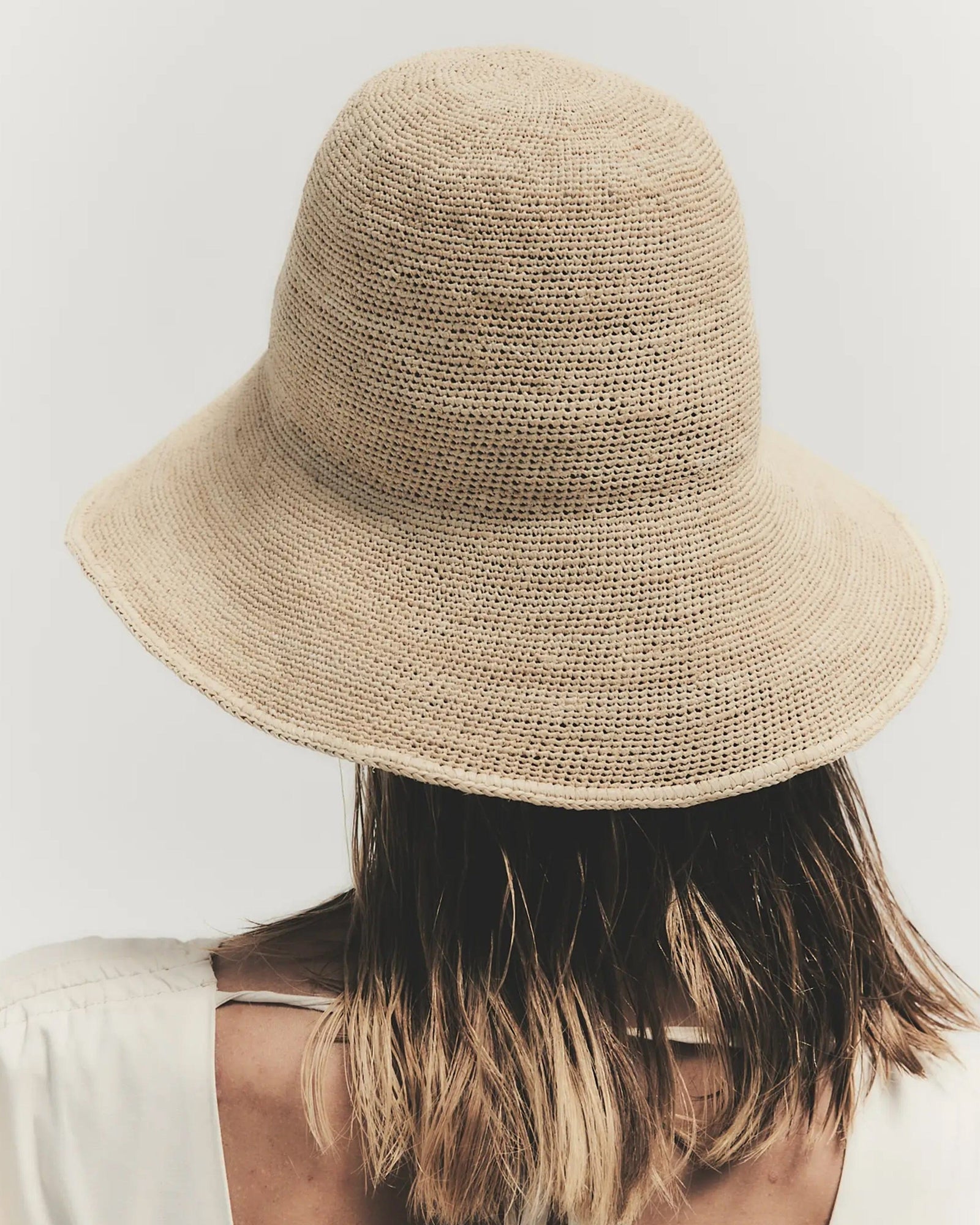 Janessa Leone Teagan Hat Womens Sage Green Straw Raffia Wire Brim Medium tc-tried-and-true-bucket-  main image 3