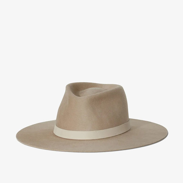 NWOT Janessa Leone Julia Wool Brim Hat M Raleigh Wool Hat in Dark Brown – Serafina main image 2
