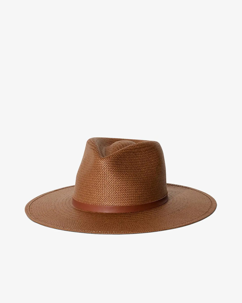 NEW Janessa Leone Sherman Hat in Brown Straw Wide Brim Fedora SMALL Janessa Leone Women main image 2