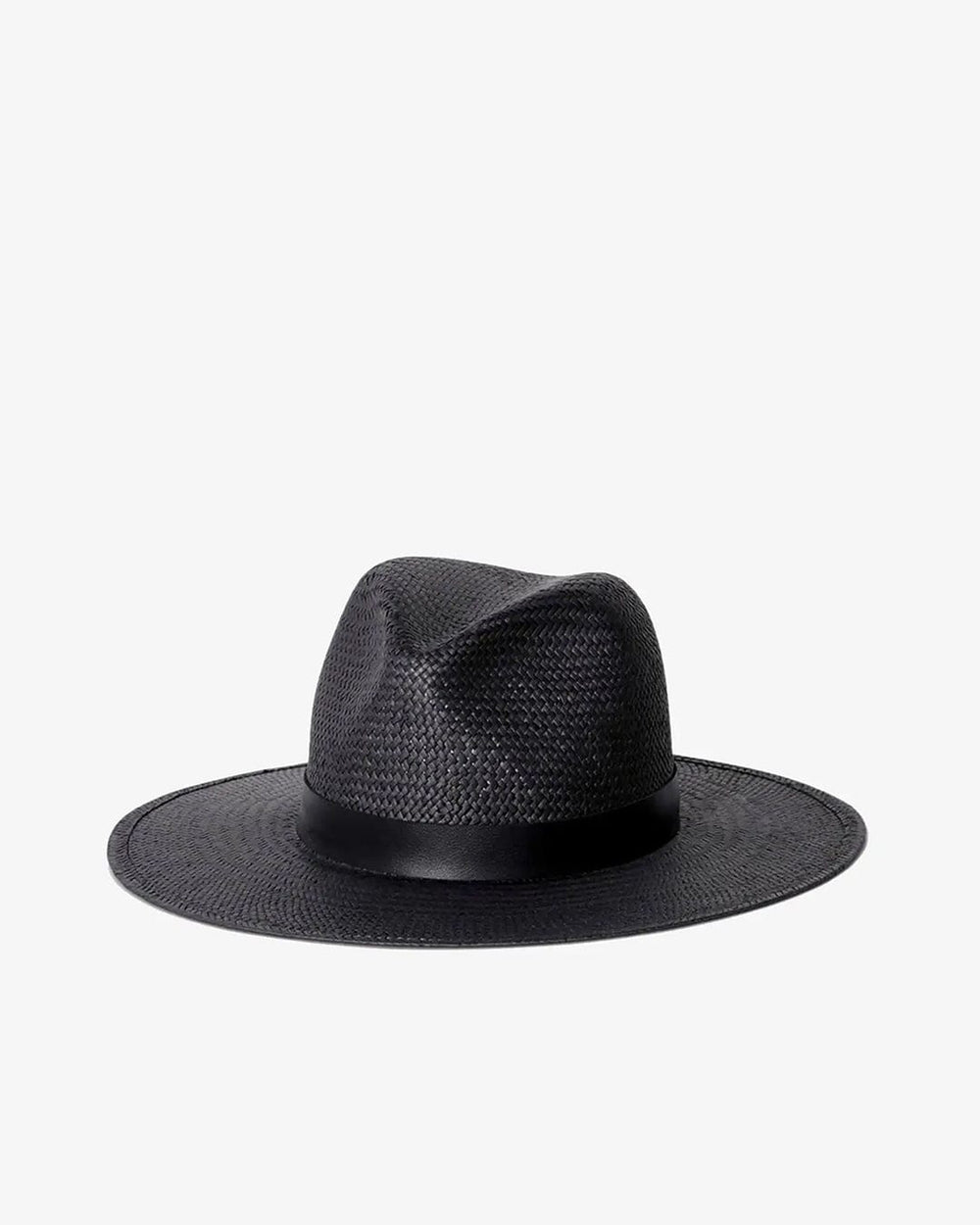 Janessa Leone Straw Hat with Black Band Janessa Leone Sherman Packable Fedora Hat | Neiman Marcus main image 3